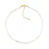 Collar en Capas de Cadena Versátil de Cobre Chapado en Oro de 18 Quilates con Perlas de Agua Dulce Naturales Estilo Vacacional Ins Europeo y Americano Cadena para Clavícula con Perlas