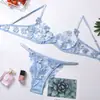 Sutiã de malha de aço bordado, lingerie feminina plus size, perspectiva de comércio exterior europeu e americano, gordinha