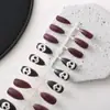 Garra de Águia Halloween Lista Manicure Usável para Mulheres 24 Peças Manicure Pronta Unhas Amêndoa