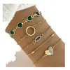 Pulsera de Amor Redonda Hueca con Diamantes Imitación de Piedras Preciosas y Ojo de Amor con Pedrería para Pulsera de Moda para Mujer 5