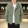 Jaqueta Casual Masculina para Primavera e Outono, Casaco com Gola Reversível, Jaqueta Corta-vento Versátil e na Moda para o Trabalho, Jaqueta de Marca de Moda Masculina, Suporta Impressão