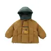 Jaqueta de Penas para Meninos Inverno 2025 Novo Casaco Infantil de Penas de Pato Branco Espessado Quente Roupa de Inverno Jaqueta de Algodão de Inverno para Meninos