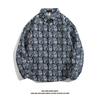 Camisa de Manga Larga Vintage Estilo Barroco Japonés Retro Étnico Tejido y Bordado para Hombre Holgada Otoño e Invierno Abrigo para Pareja Primavera y Otoño