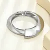 Diseño de Moda Transfronterizo Europeo y Americano Pulsera Asimétrica para Mujer Metal Brillante Pulsera Personalizada de Dos Colores