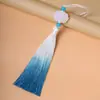 Marcador de Página com Tassel Gradiente de Flor de Lótus 13cm Pingente para Carro Tassel DIY Roupas Coloridas Acessório Estilo Antigo Tassel