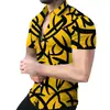 Camisa nueva para hombre de estilo transfronterizo, fresca, a rayas, impresión digital 3D, cárdigan casual hawaiano de manga corta