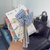 Colgante de Corazón Relleno de Algodón Brillante Estilo Coreano Oscuro, Llavero con Estrella de Cinta de Lazo de Encaje, Dulce y Genial