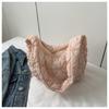 Bolsa feminina plissada doce da moda 2023 grande capacidade nova texturizada casual transversal portátil de ombro axila feminina