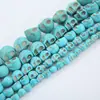 Cráneo Turquesa Turquesa Sintética Forma de Cabeza Humana Patrón DIY Collar Pulsera Cuentas Sueltas Cuentas Espaciadoras de Agujero Recto Joyería