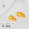 Nuevas Cuentas Espaciadoras de Zirconia Estilo Chino con Junta de Bambú y Agujero Pasante, Cuentas para Pulsera con Colgante Dorado de Bolsa de la Suerte, Accesorios para Joyería DIY Hechos a Mano al por Mayor