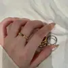 Anillo Popular de Hielo Triturado de Xiaohongshu para Mujer, Diseño de Nicho, Lujo Ligero, Gama Alta, Anillo Láser Super Brillante