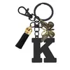 Llavero de Acero Inoxidable con Colgantes de 26 Letras, Accesorios para Bolsos, Colgante para Llavero, Joyería Coreana Estilo Goteo de Aceite al por Mayor