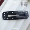 Pinza para el pelo de lunares de piel blanca y negra Estilo coreano Simple Versátil Pasador Pinza lateral Accesorio para el cabello