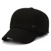 Sombrero de cuero para personas de mediana edad y mayores, gorra de invierno para hombre, gorra de béisbol con visera antigua, forro polar cálido y protección para los oídos para papá y abuelo.