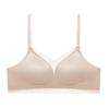 Sutiã Push-up Glow Silk Satin Sedoso Sem Marcas para Mulheres, Com Aro Não Metálico, Anti-queda, Fecho Frontal, Bojo Fixo