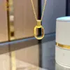 Pendente duplo de anel geométrico retrô em ouro anel 999 pingente de colar entrelaçado corrente de clavícula estilo retrô da moda