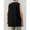Camiseta colete de algodão masculina verão folgada colete masculino sem mangas manga curta esportes fitness basquete ins marca de moda plus size
