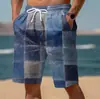 Pantalones Cortos Casuales de Playa para Hombre de Verano Transfronterizos Estampado Digital 3D Moda Deportiva Vacaciones Hawai