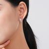 Aretes de plata esterlina S925 de diamante con forma de hoja de árbol para mujer, aretes de temperamento súper hada Mori de celebridad de internet, aretes de venta caliente transfronterizos