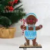 Decoración de Escritorio Popular de Madera de Jengibre Transfronteriza Forma de Caballete Lindo Hombre de Jengibre Soporte Atmósfera Navideña