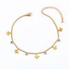 Moderna Simple Acero Inoxidable Redondo Circonita Decoraciones para Pies Mariposa Brillante Cruz Árbol de la Vida Colgante Cadena de Pie Desnudo de Alta Calidad