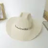 Sombrero de Paja Transfronterizo Verano Hombres Tejido Transpirable Sombrero de Vaquero Occidental Ala Ancha Protector Solar Sombrero Plano Sombrero para el Sol