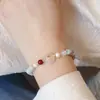 Estilo Nacional Bodhi Natural Estrella Luna Piedra Shoushan Artístico Retro Pulsera Diseño Sencillo Versátil Lujo Ligero para Mujeres