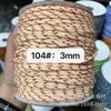 Familia Miu con 3 mm color 108 color punto de salto núcleo de poliéster envuelto en cuerda redonda cuerda para ropa sombrero cuerda para pantalones (longitud ilimitada)
