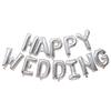 Balão de Letra 'Happy Wedding' de 16 polegadas Conjunto Decoração Doce para Quarto de Casamento Decorações Suprimentos de Casamento