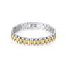 Europa y Estados Unidos ventas calientes moda personalidad entre oro imán titanio germanio acero inoxidable pulsera regalo pareja pulsera acero titanio