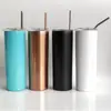 Venta al por mayor del fabricante Taza de café de acero inoxidable de doble capa con pajilla recta, Taza aislada, Taza de cerveza, Taza de tubo recto, Diseño moderno y simple