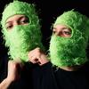 Gorro de lana divertido con personalidad y diseño de camuflaje tejido con máscara de un solo agujero popular transfronterizo para hombres y mujeres