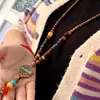 Collar de Xizang Más Vendido Versátil para Hombres y Mujeres Estilo Étnico Vintage Cadena de Lana Accesorios para Ropa Larga de Algodón y Lino Viaje de Madera