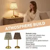 Lámpara de mesa recargable con forma floral, luz ambiental simple para dormitorio, sala de estar, comedor, adorno decorativo de mesita de noche