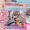 Colección de pegatinas de escenas en miniatura 3D para organizar y crear escenarios, pegatinas educativas y hechas a mano para manualidades DIY infantiles para aliviar el estrés