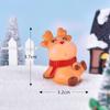 Nuevo micro paisaje transfronterizo navideño, lindo alce, pingüino, vaca, animal, muñeca, bola de cristal, pequeños adornos de escritorio
