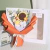 Buquê de Lã Tricotado à Mão de Rosa Criativa Presente Acabado para o Dia das Mães Girassol Tricotado Presente para o Dia dos Professores