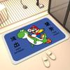 Alfombrilla de baño Mario de Tierra de Diatomeas Absorbente Dibujos Animados Suave Secado Rápido Antideslizante Felpudo Hecho a Medida