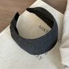 Yi Mengling Mismo Estilo Francés Tejido Gris Diadema Ancha para Mujer Diadema de Moda para la Parte Superior Craneal Alta Clips para el Cabello Accesorios para el Cabello