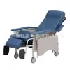 Silla para Ancianos para Discapacitados con Discapacidad de Movilidad Silla de Enfermería Pie Ajustable Móvil Silla Plegable Fácil de Instalar