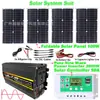Painel solar 100W portátil armazenamento de energia externo sistema solar conjunto inversor controlador onda senoidal pura