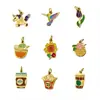 Pingente Minimalista de Aço Inoxidável Estilo Japonês e Coreano Pulseira da Sorte e Segurança Charme Colar DIY Feito à Mão Acessórios de Joias