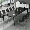 Mesa de Conferencias Rectangular de Alta Gama Moderna Minimalista Mesa Pequeña de Reuniones y Capacitación Banco de Trabajo en Forma de Barra Mesa Larga Escritorio de Oficina