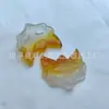 Un Colgante de Paz de Calcedonia Transparente como el Hielo Color Azúcar con una Figura de Buda, Colgante de Paz de Jade Cubo de Ágata Color Dorado Champaña