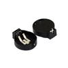 Portapilas Taihua BS-2450-1 con nervaduras Plástico PBT protección ambiental Portapilas para pila de botón horizontal CR2450 negro