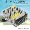 Fonte de Alimentação Chaveada 24V25W Transformador 220V para 24V1A Controle Industrial Monitoramento LED Alimentação S-25-24