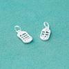 Prata Esterlina S925 Prata Lisa Sólida Brilhante Oca Pingente de Ábaco Pequeno Ábaco Pulseira DIY Acessórios de Prata