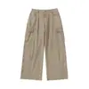 Pantalones cargo de pierna ancha de algodón lavado K7775, estilo retro americano de primavera y otoño, de moda, con bolsillos grandes, para hombre, MAGMANS