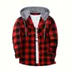 Amazon Explosions Talla Europea y Americana Hombre Moda Neoyorquina Tendencia Sudadera con Capucha Cuadros Sudadera con Capucha de Franela
