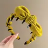 Diadema de corona alta estilo coreano, diadema de borde ancho, diadema para lavarse la cara con dientes, accesorio para el cabello de tela a cuadros de alta gama